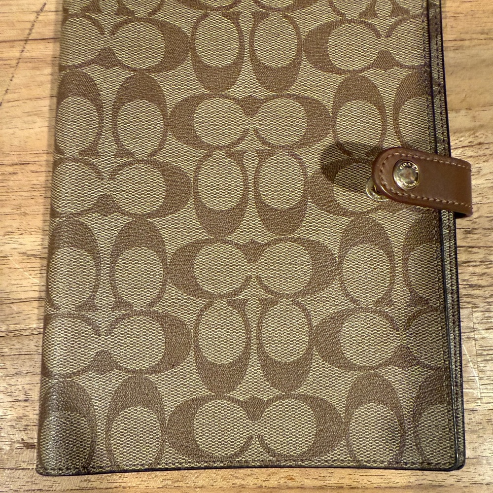 Coach Monogrammed Agenda Notebook Cover